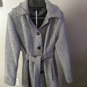 Liz Claiborne Monochrome Textured Trench Coat